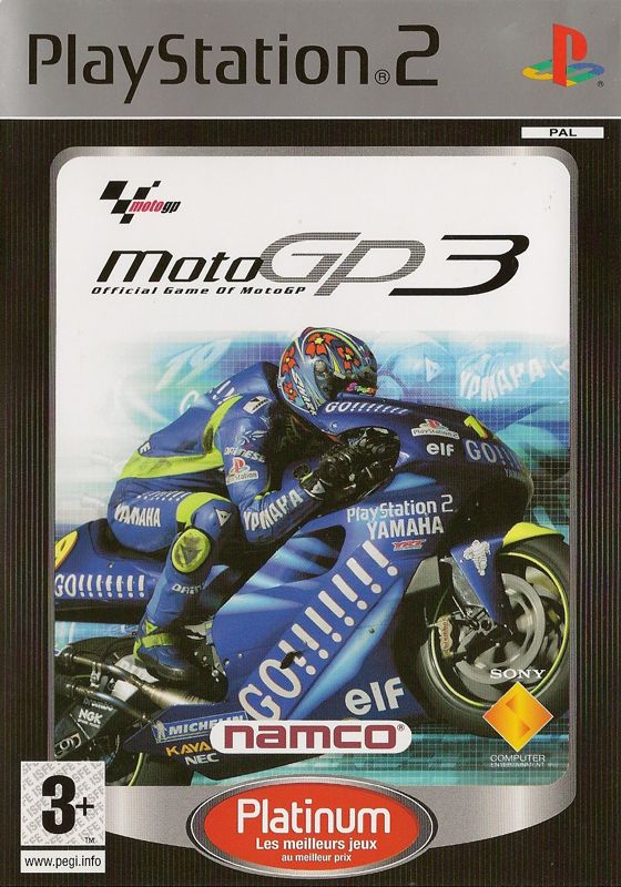 Front Cover for MotoGP 3 (PlayStation 2) (Platinum release)