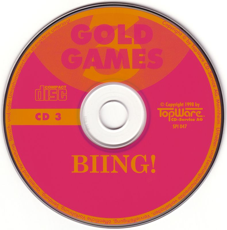 Media for Gold Games 3 (DOS and Windows): Disc 3 - Biing!