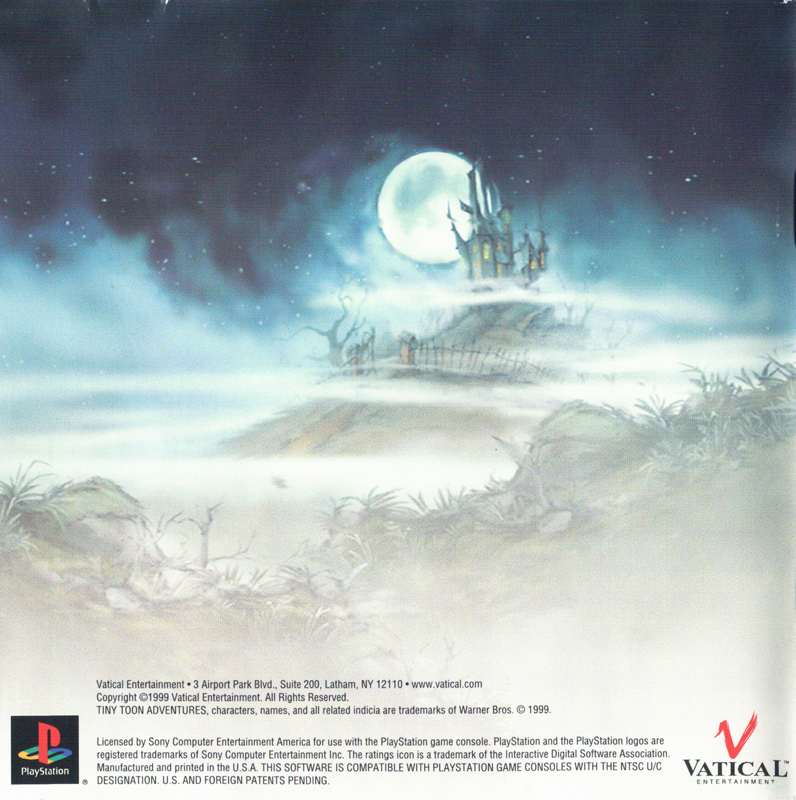 Inside Cover for Tiny Toon Adventures: Toonenstein - Dare to Scare! (PlayStation): Front Reverse