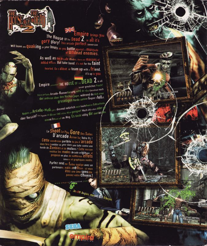 Back Cover for The House of the Dead 2 (Windows)