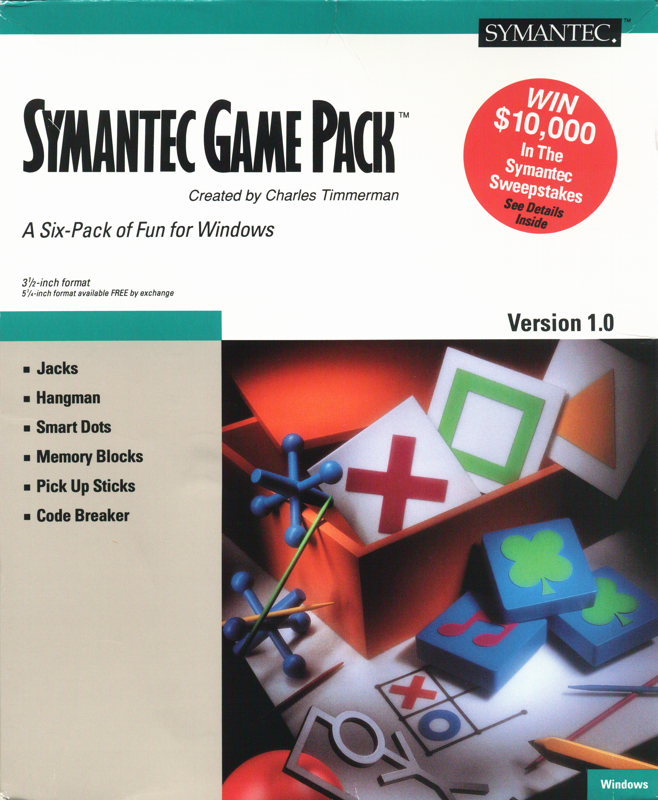 Front Cover for Symantec Game Pack (Windows 3.x)