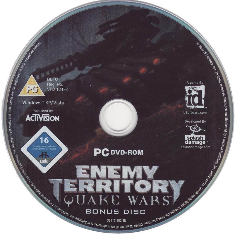 Media for Enemy Territory: Quake Wars (Limited Collector's Edition) (Windows): Bonus disc