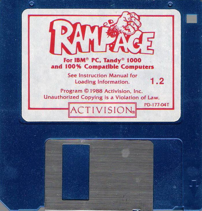 Media for Rampage (DOS) (Version 1.1 / 1.2): 3.5" Disk