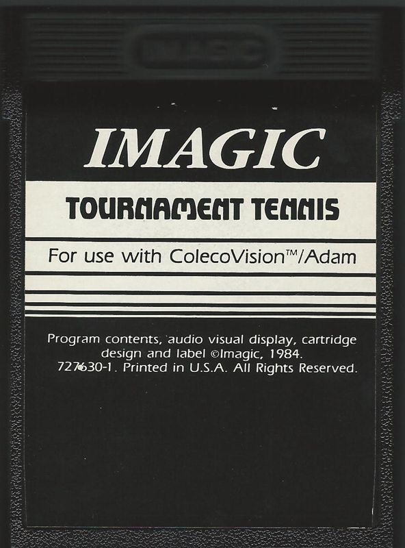 Media for Tournament Tennis (ColecoVision)