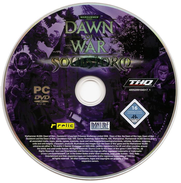Media for Warhammer 40,000: Dawn of War - Soulstorm (Windows): Game Disc