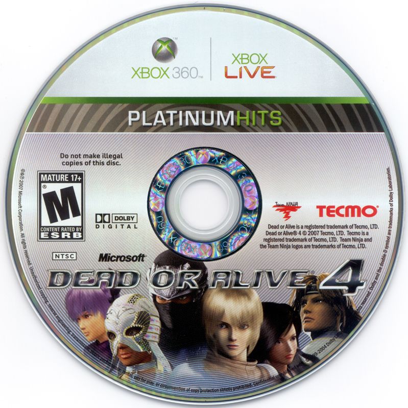 Media for Dead or Alive 4 (Xbox 360) (Platinum Hits release)