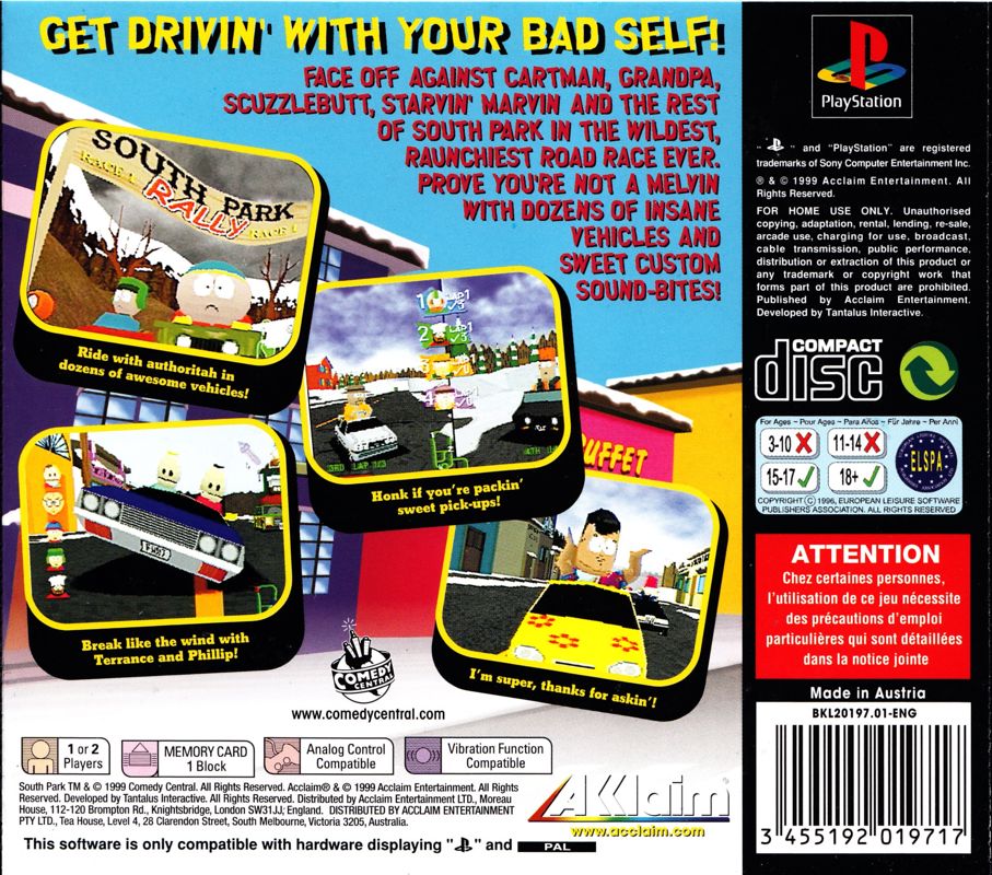 South park hot sale rally ps1