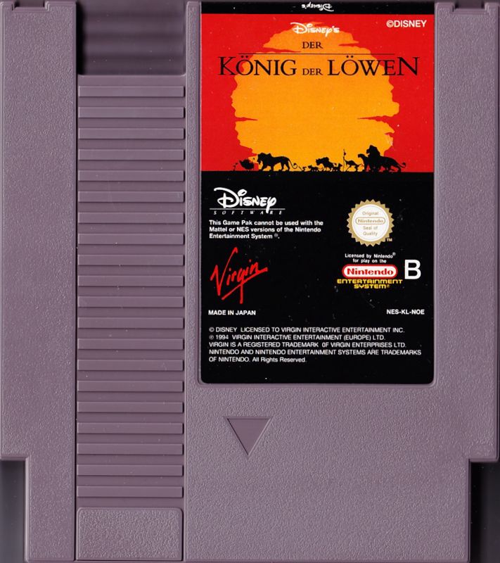 Media for Disney's The Lion King (NES)