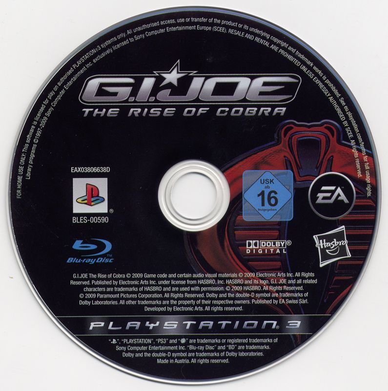 Media for G.I. Joe: The Rise of Cobra (PlayStation 3)