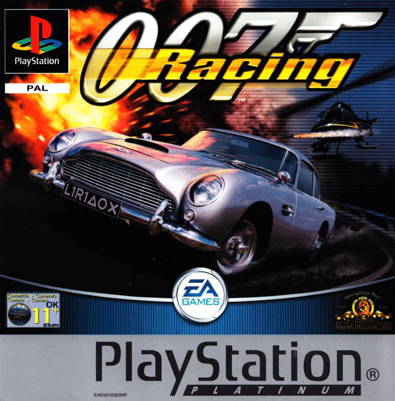 Front Cover for 007: Racing (PlayStation) (Platinum release): Also a manual