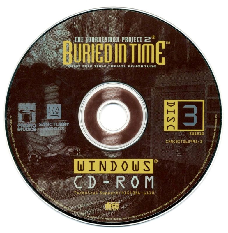 Media for The Journeyman Project 2: Buried in Time (Windows 3.x) (Pentium Update release): Disc 3