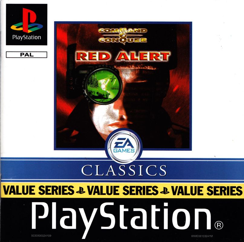 Front Cover for Command & Conquer: Red Alert (PlayStation) (EA Games Classics release)