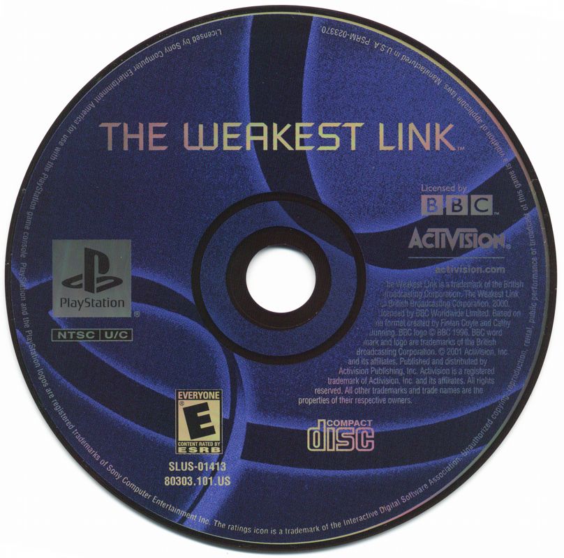 Media for Weakest Link (PlayStation)