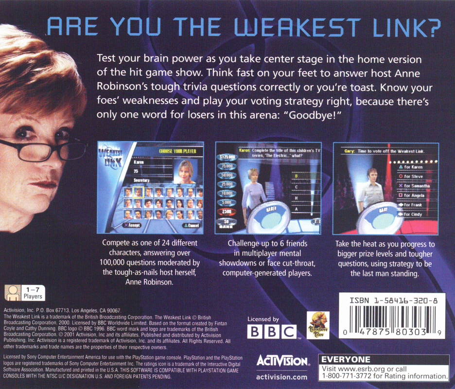 Weakest Link cover or packaging material - MobyGames