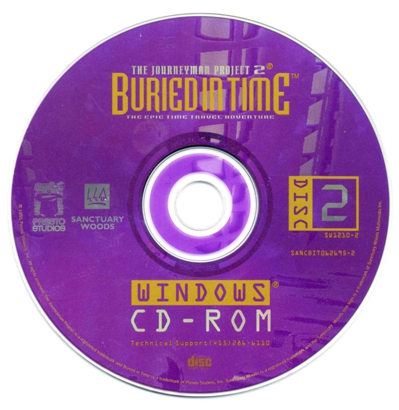 Media for The Journeyman Project 2: Buried in Time (Windows 16-bit) (Pentium Update release): Disc 2