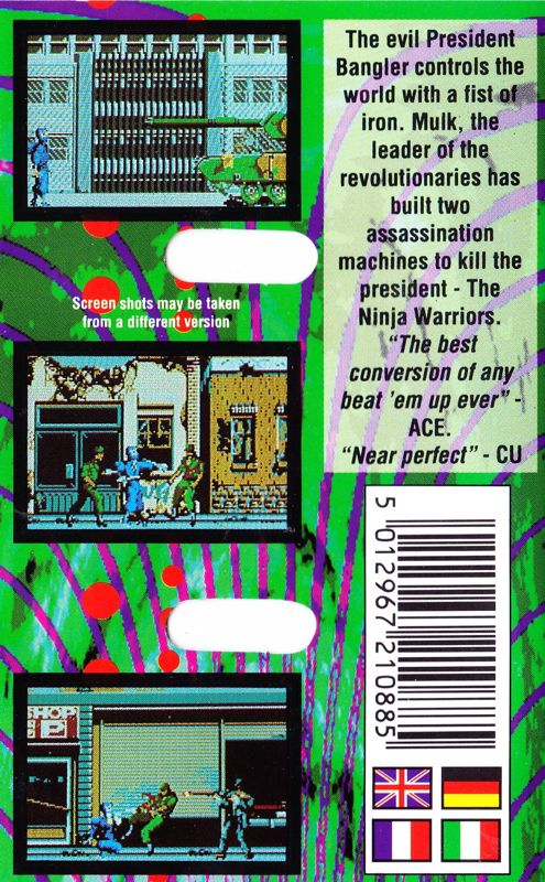Back Cover for The Ninja Warriors (ZX Spectrum)