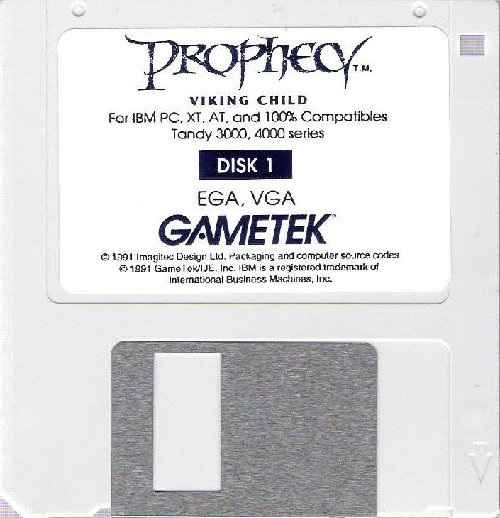 Media for Prophecy: Viking Child (DOS): 3.5" Disk 1/3