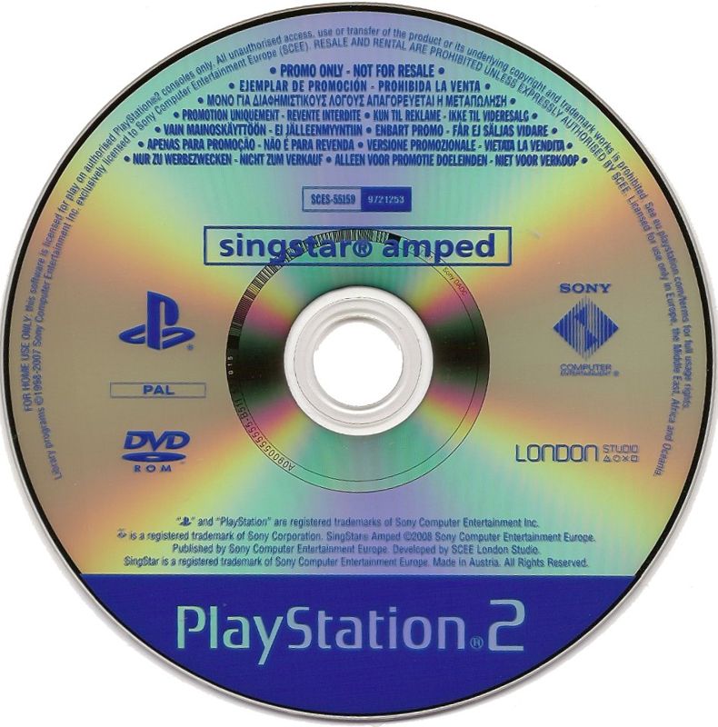 SingStar Amped cover or packaging material MobyGames