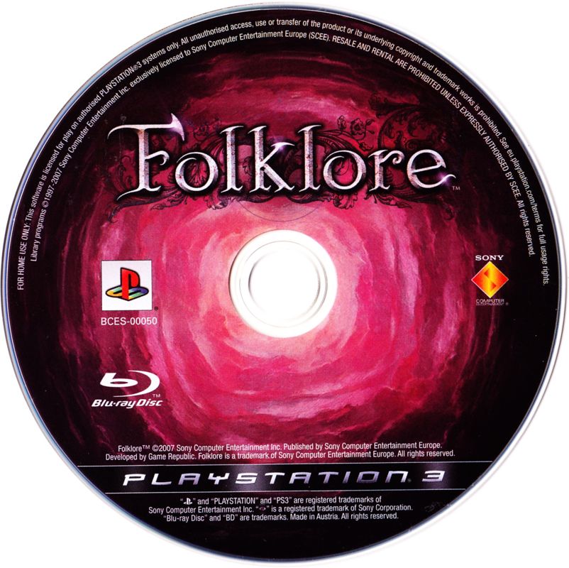 Media for Folklore (PlayStation 3)