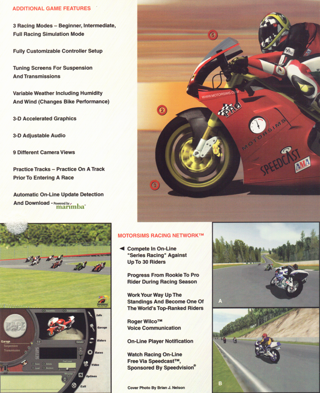 Inside Cover for AMA Superbike (Windows): Left Flap