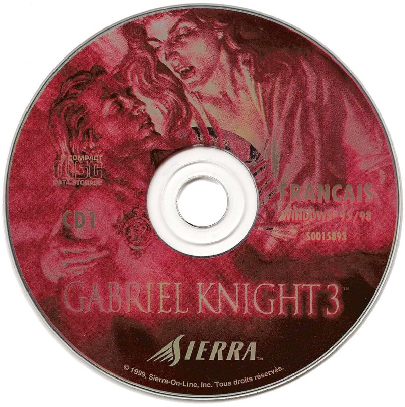 Media for Gabriel Knight 3: Blood of the Sacred, Blood of the Damned (Windows): Disc 1