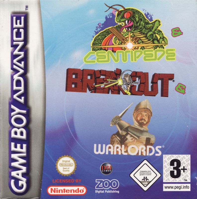 Front Cover for Centipede / Breakout / Warlords (Game Boy Advance)