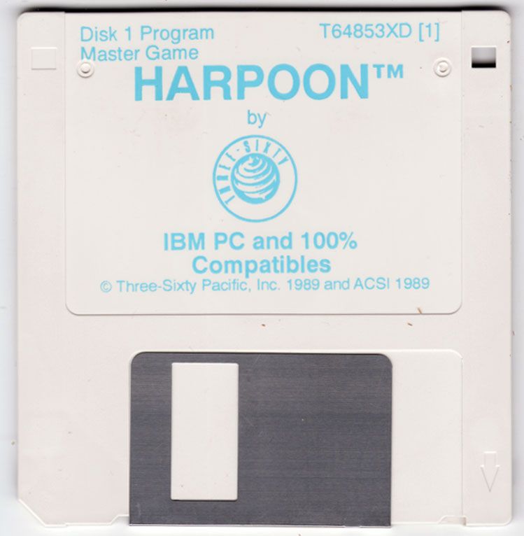 Media for Harpoon & Battleset 2 (DOS) (With French sticker): Game disk 1/2