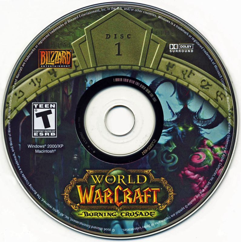 Media for World of WarCraft: The Burning Crusade (Collector's Edition) (Macintosh and Windows): Game Disc 1