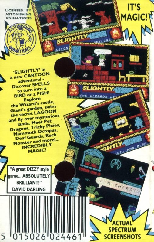 Back Cover for Slightly Magic (ZX Spectrum)