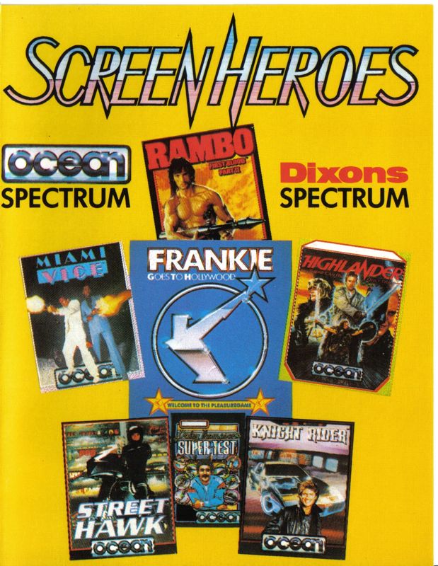 Inside Cover for Screen Heroes (ZX Spectrum)