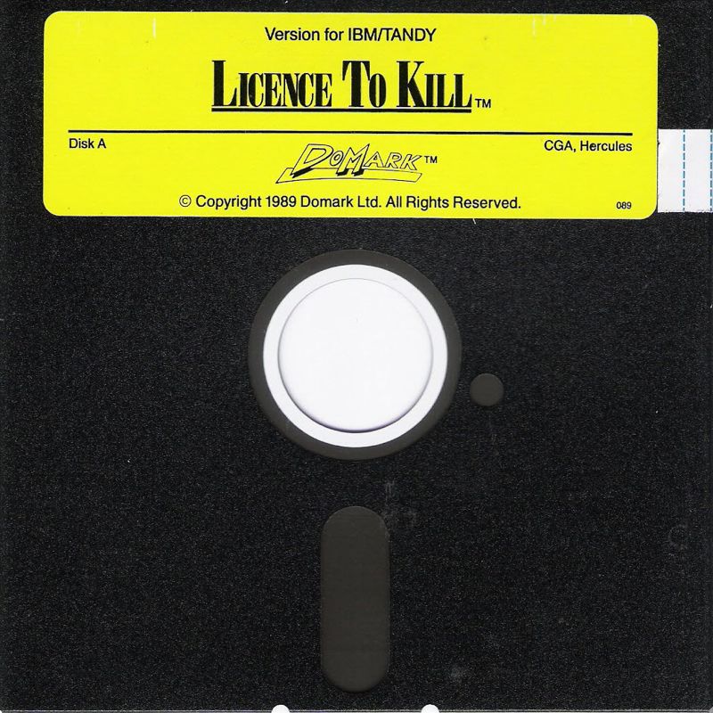 Media for 007: Licence to Kill (DOS): Disk A