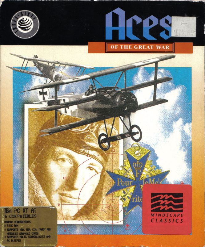 Front Cover for Blue Max: Aces of the Great War (DOS) (Mindscape Classics release)