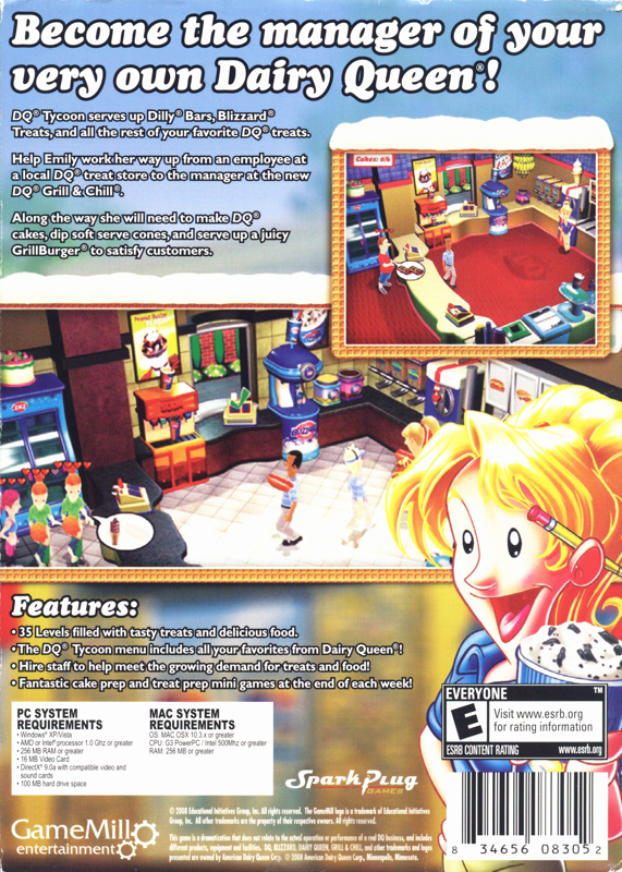 Back Cover for DQ Tycoon (Macintosh and Windows)