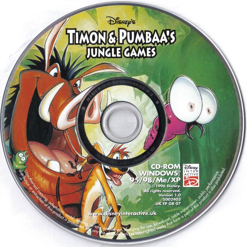 Media for Disney's The Lion King: 3 Games (Windows): Disney's Timon & Pumbaa's Jungle Games