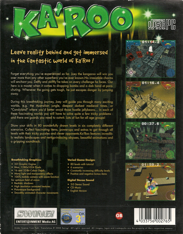 Back Cover for Ka'Roo (Windows)