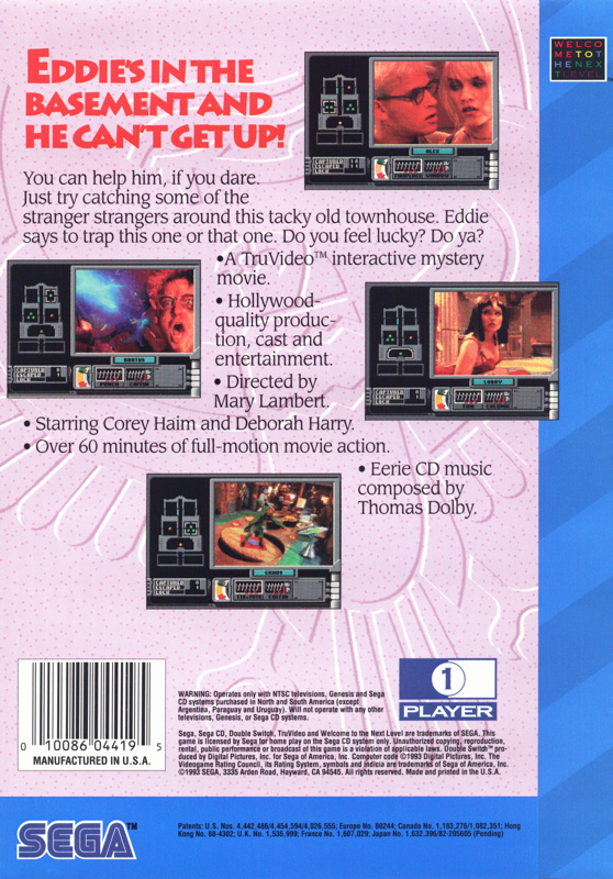Back Cover for Double Switch (SEGA CD)