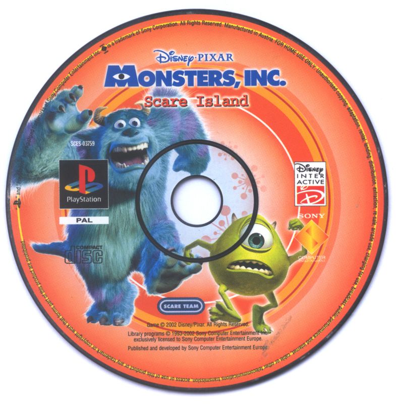 Disney•Pixar's Monsters, Inc.: Scare Island cover or packaging material ...