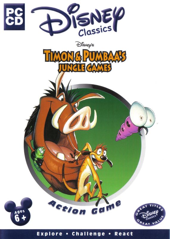 Other for Disney's The Lion King: 3 Games (Windows): Disney's Timon & Pumbaa's Jungle Games - Keep Case Front