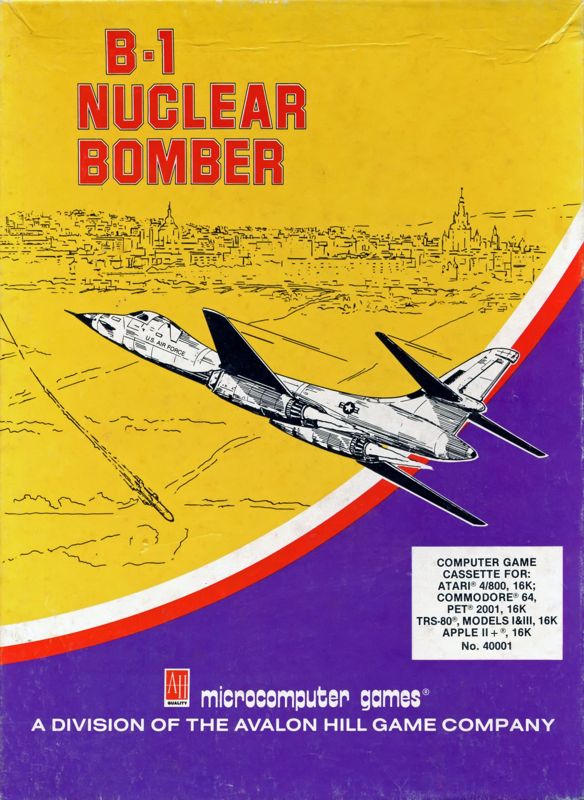 Front Cover for B-1 Nuclear Bomber (Apple II and Atari 8-bit and Commodore PET/CBM and TRS-80)