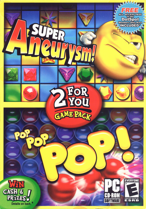 Front Cover for 2 For You Game Pack: Super Aneurysm! / Pop Pop Pop! (Windows)