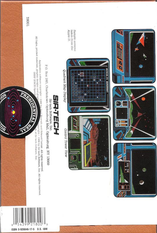 Back Cover for Deep Space: Operation Copernicus (DOS)