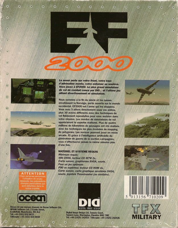 Back Cover for EF 2000 (DOS)