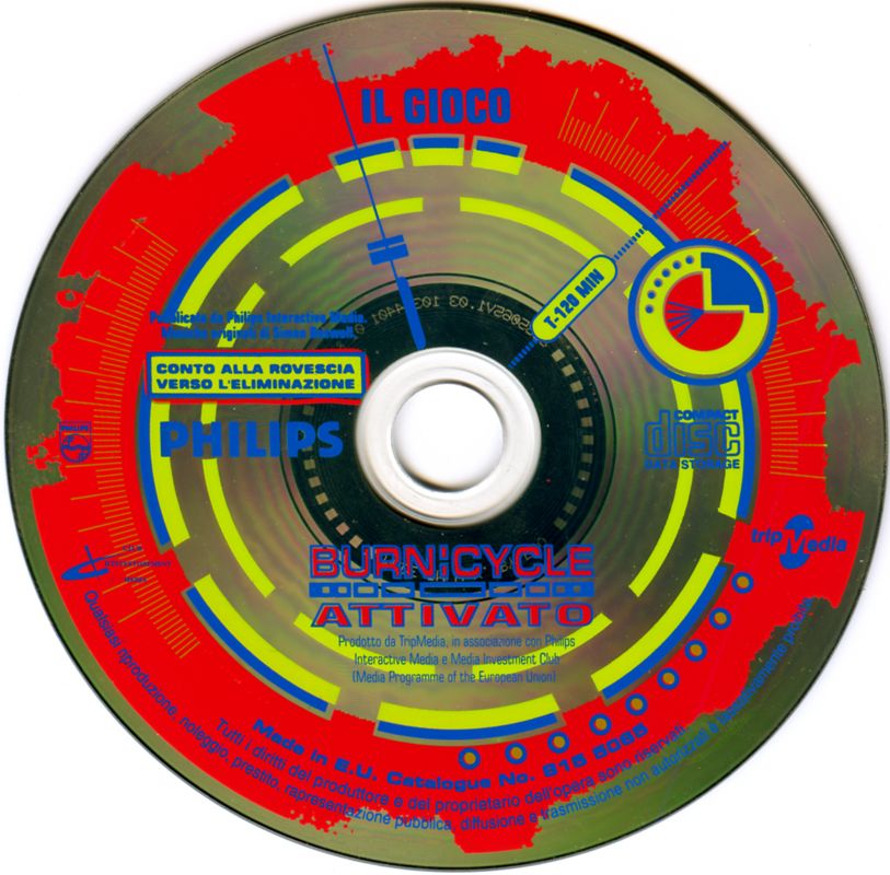Media for Burn:Cycle (Macintosh and Windows 3.x): Game disc