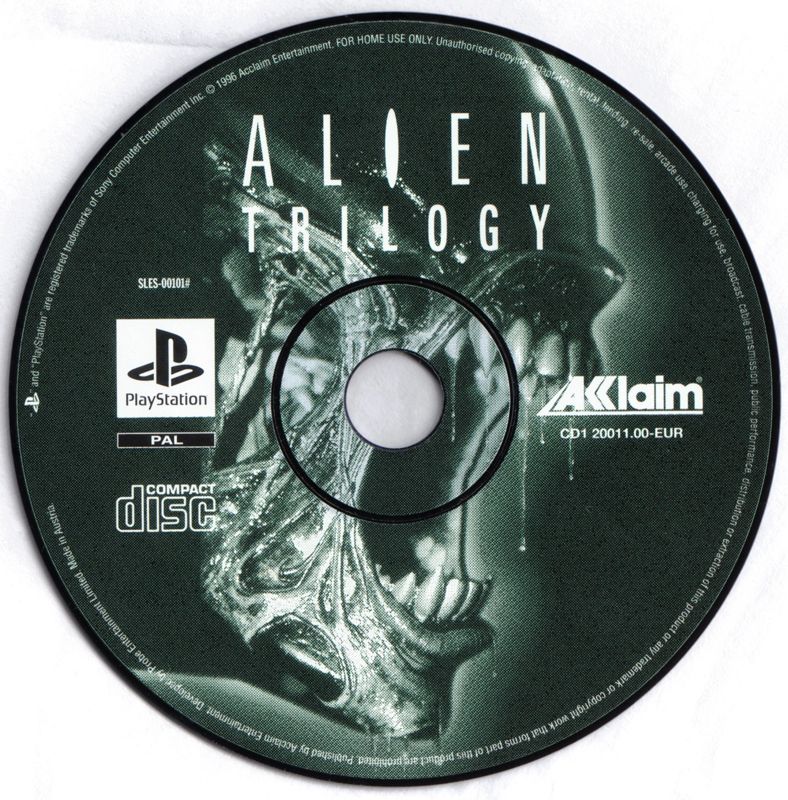 Media for Alien Trilogy (PlayStation): Alternate disk