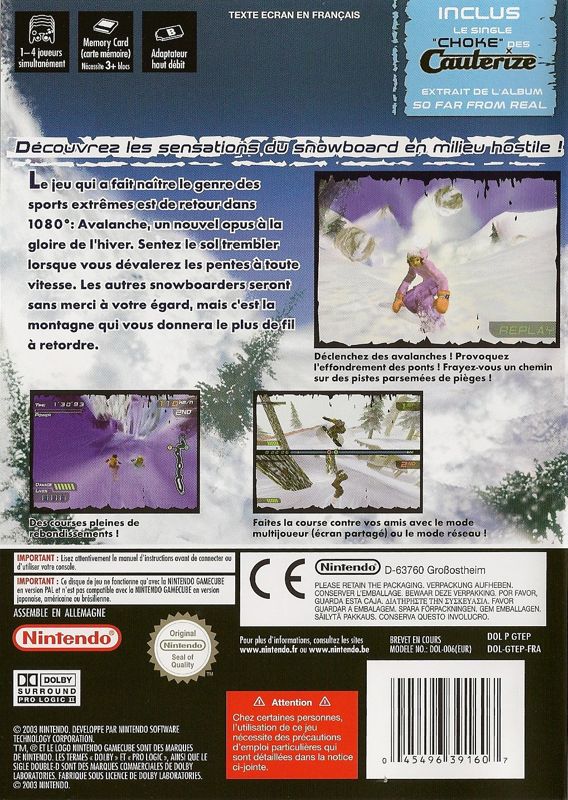 Back Cover for 1080° Avalanche (GameCube)