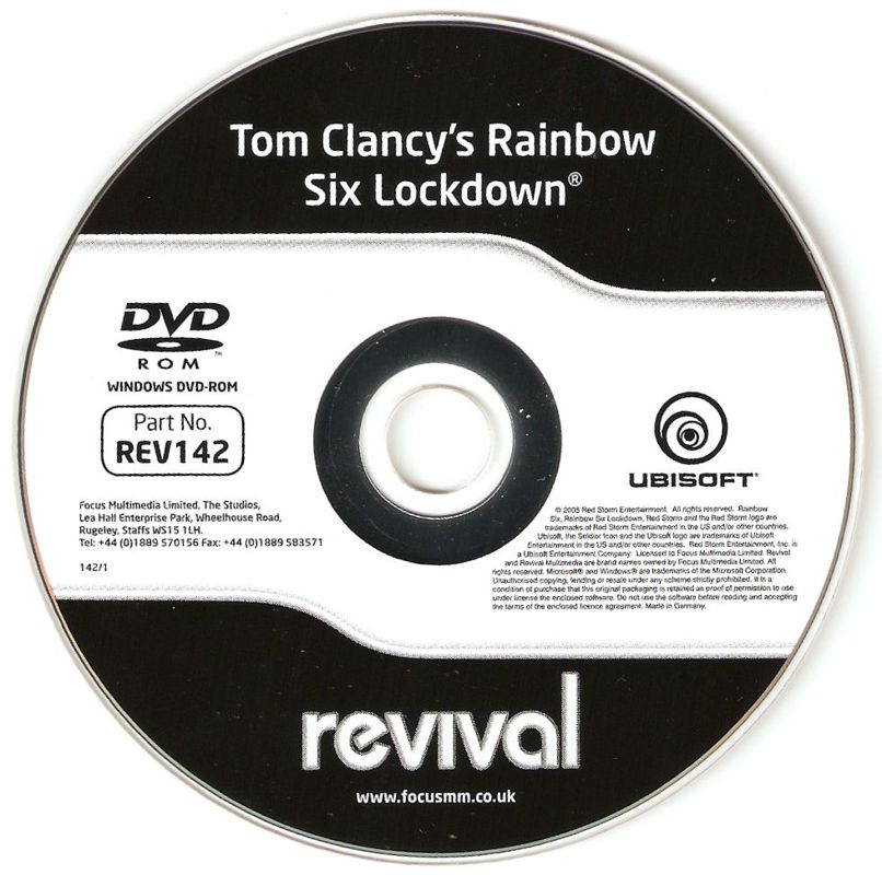 Media for Tom Clancy's Rainbow Six: Lockdown (Windows) (Revival release)