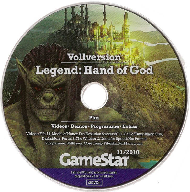 Media for Legend: Hand of God (Windows) (GameStar 11/2010 covermount)