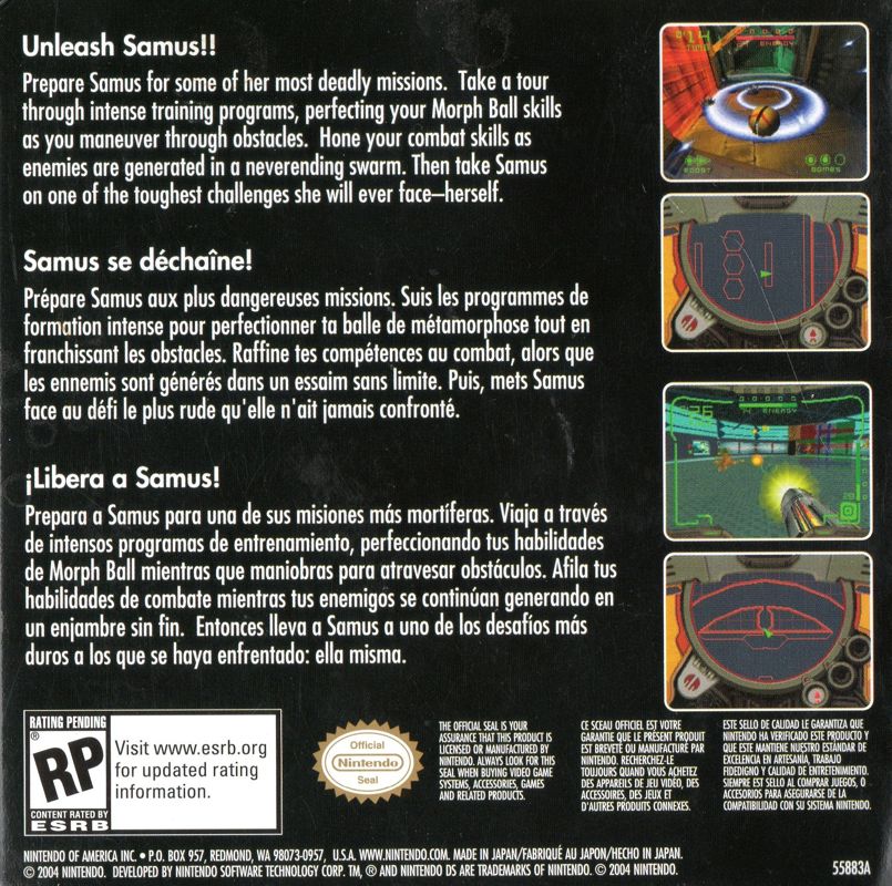 Back Cover for Metroid Prime: Hunters - First Hunt (Nintendo DS)