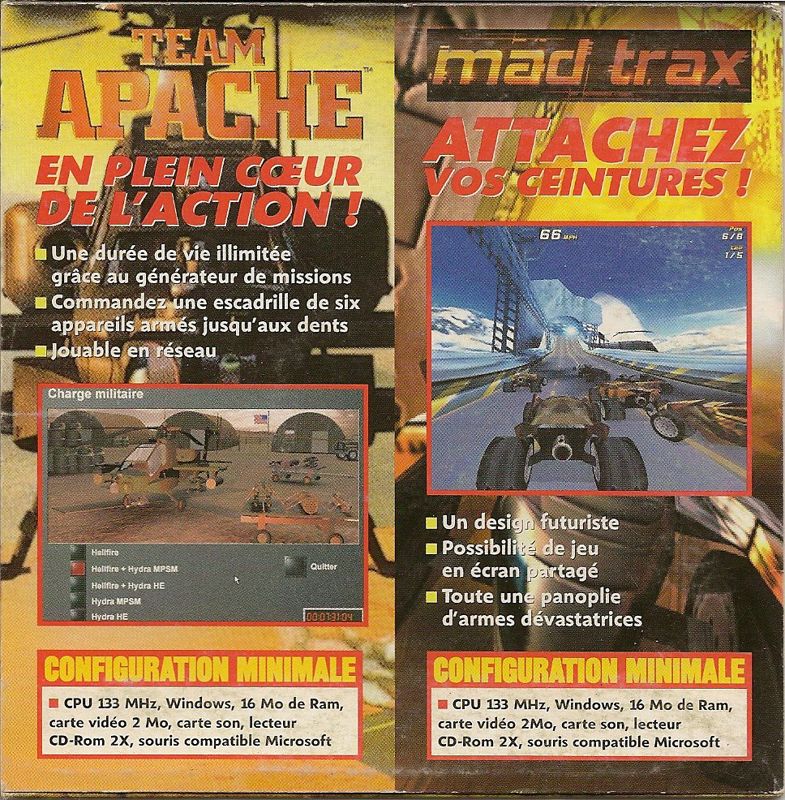 Back Cover for Team Apache (Windows) (Magazine PC Jeux #41 March 2001)