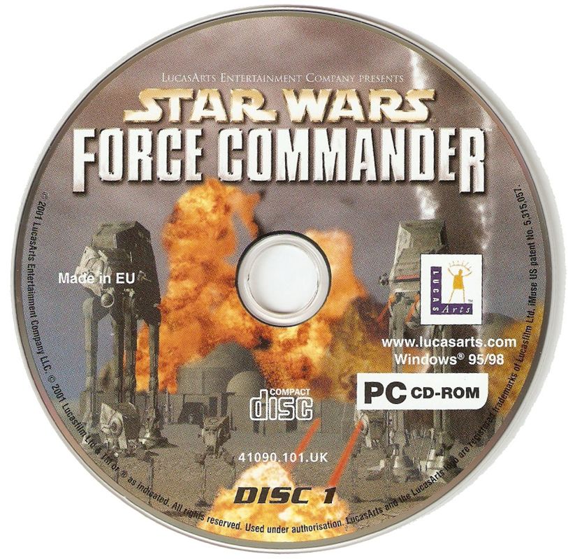 Media for Star Wars: Force Commander (Windows) (LucasArts Classic release): Disc 1